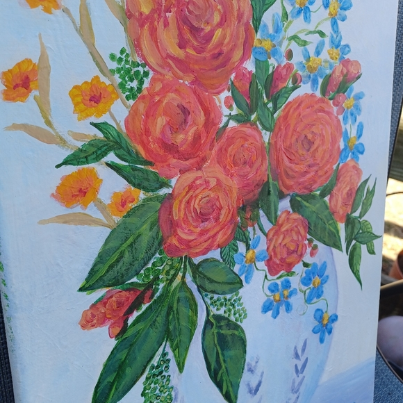 PRINT acid free quality Floral boquet in Blue & White vase. - Picture 3 of 7